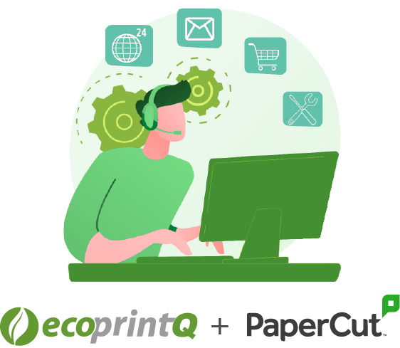 Start cutting IT costs by cutting IT waste with ecoprintQ + PaperCut
