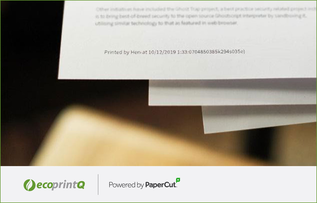 ecoprintQ PaperCut Healthcare Compliance