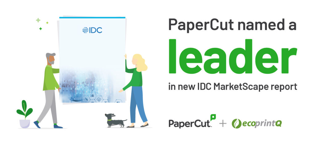 ecoprintQ PaperCut IDC marketscape report